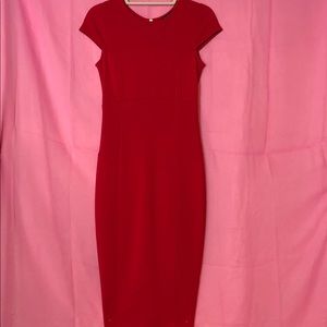 Red Knit Midi Dress by Felicity & Coco